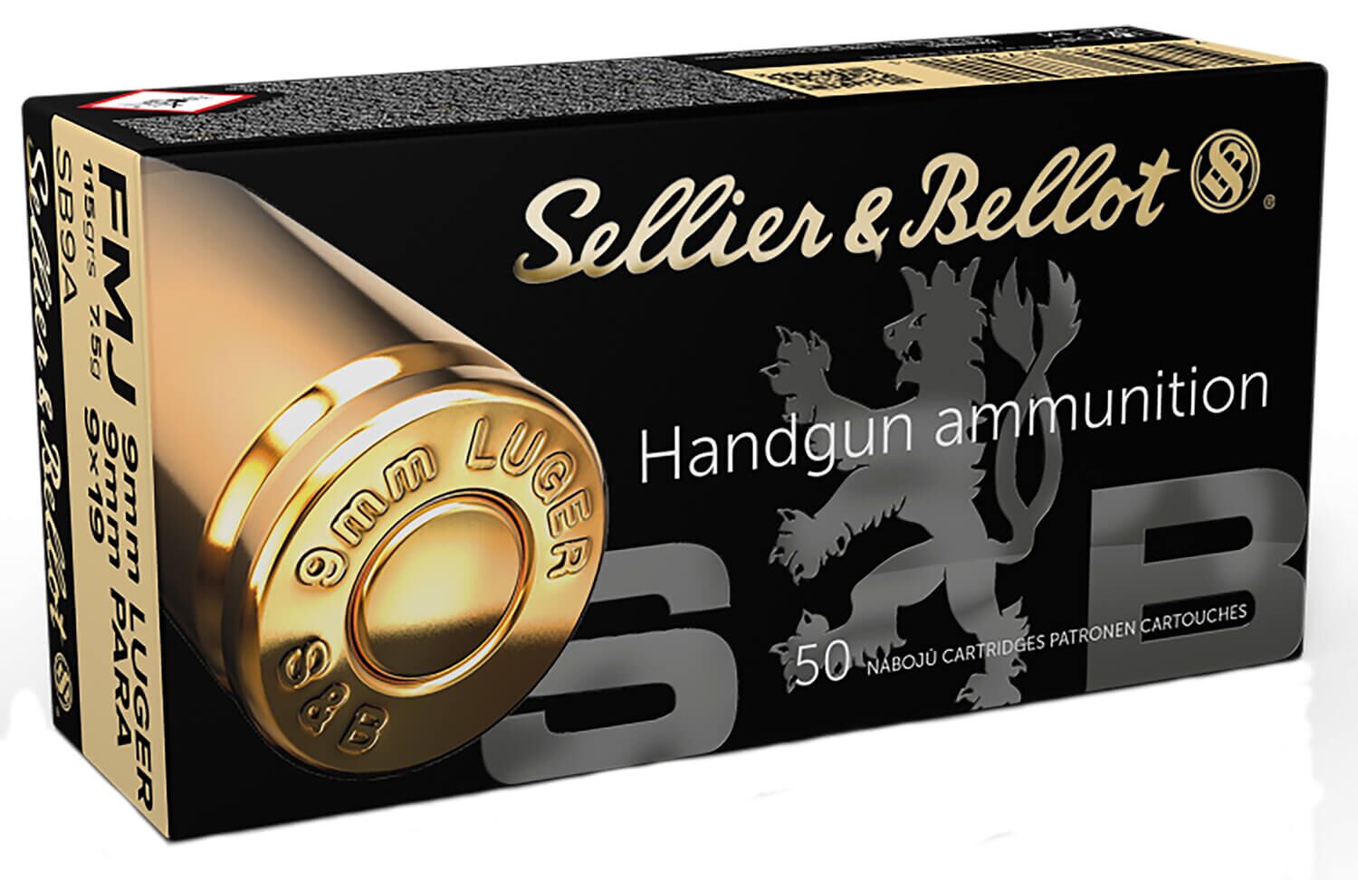 Sellier & Bellot 9mm - 115 Grain - FMJ - 50 Rounds